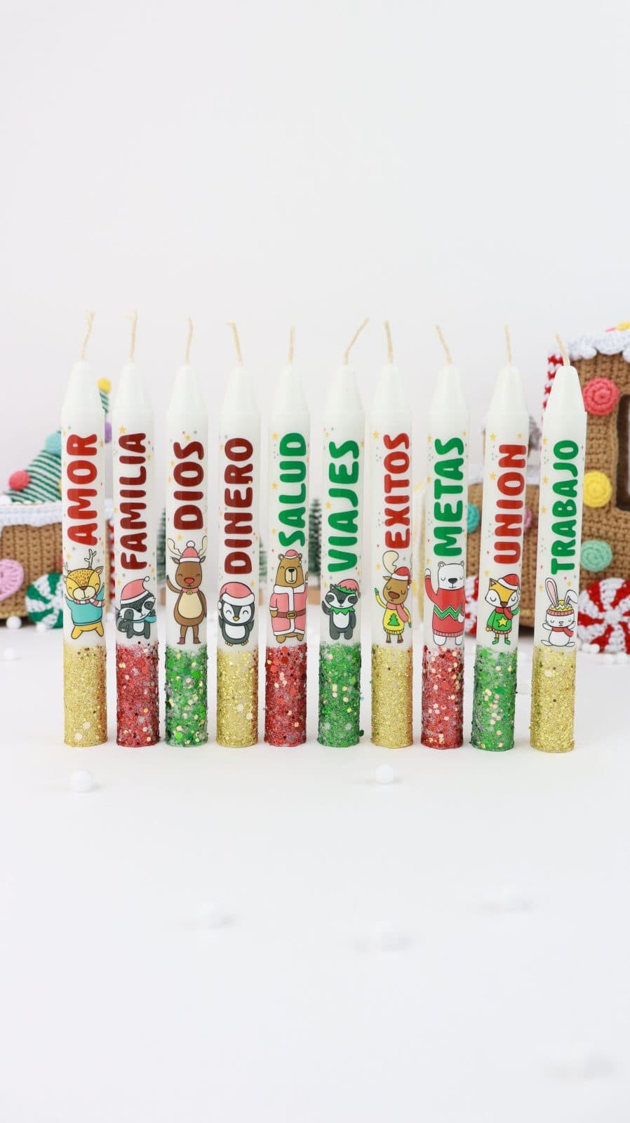 NOCHE DE VELITAS HOLA NAVIDAD BARNIZ BRILLO UV