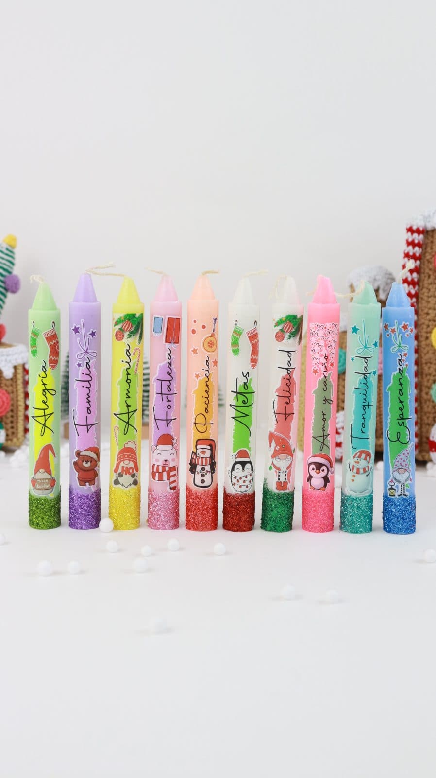 NOCHE DE VELITAS BRILLITOS DE NAVIDAD PASTEL